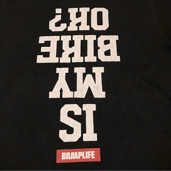 BraapLife Mens T-Shirt IS MY BIKE OK? - Picture 2 of 5